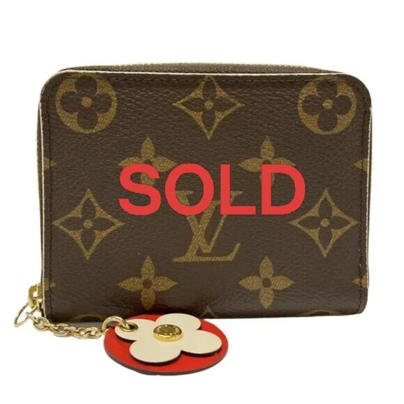 LOUIS VUITTON Zippy Coin Purse Coquelicot Blooming Flower Collection 426-040525 - Picture 1 of 6